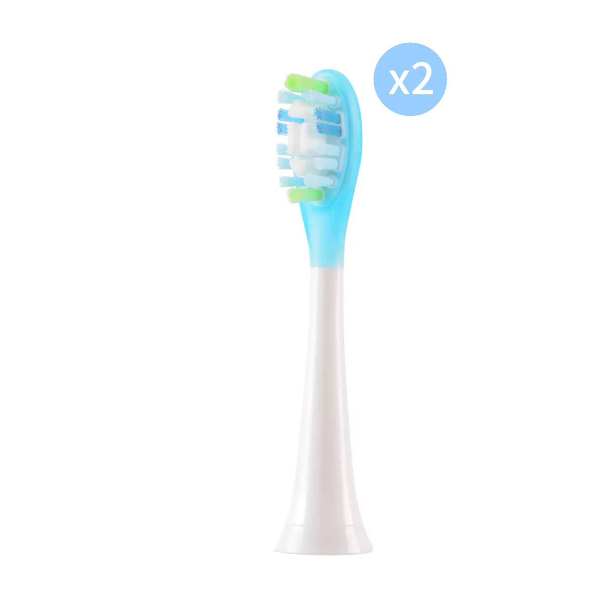 Two white Philips Sonicare C3 HX9044 replacement toothbrush heads