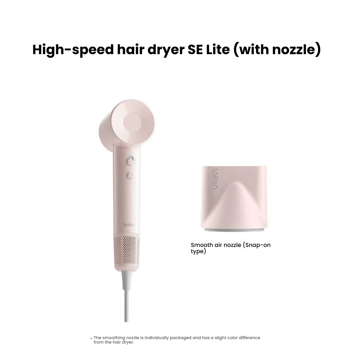 Laifen SE Lite hair dryer colour variants showcase white purple pink