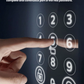 Philips DDL303 smart lock — fingerprint sensor and PIN keypad close-up