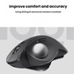 Logitech MX Ergo S underside showing adjustable tilt hinge mechanism