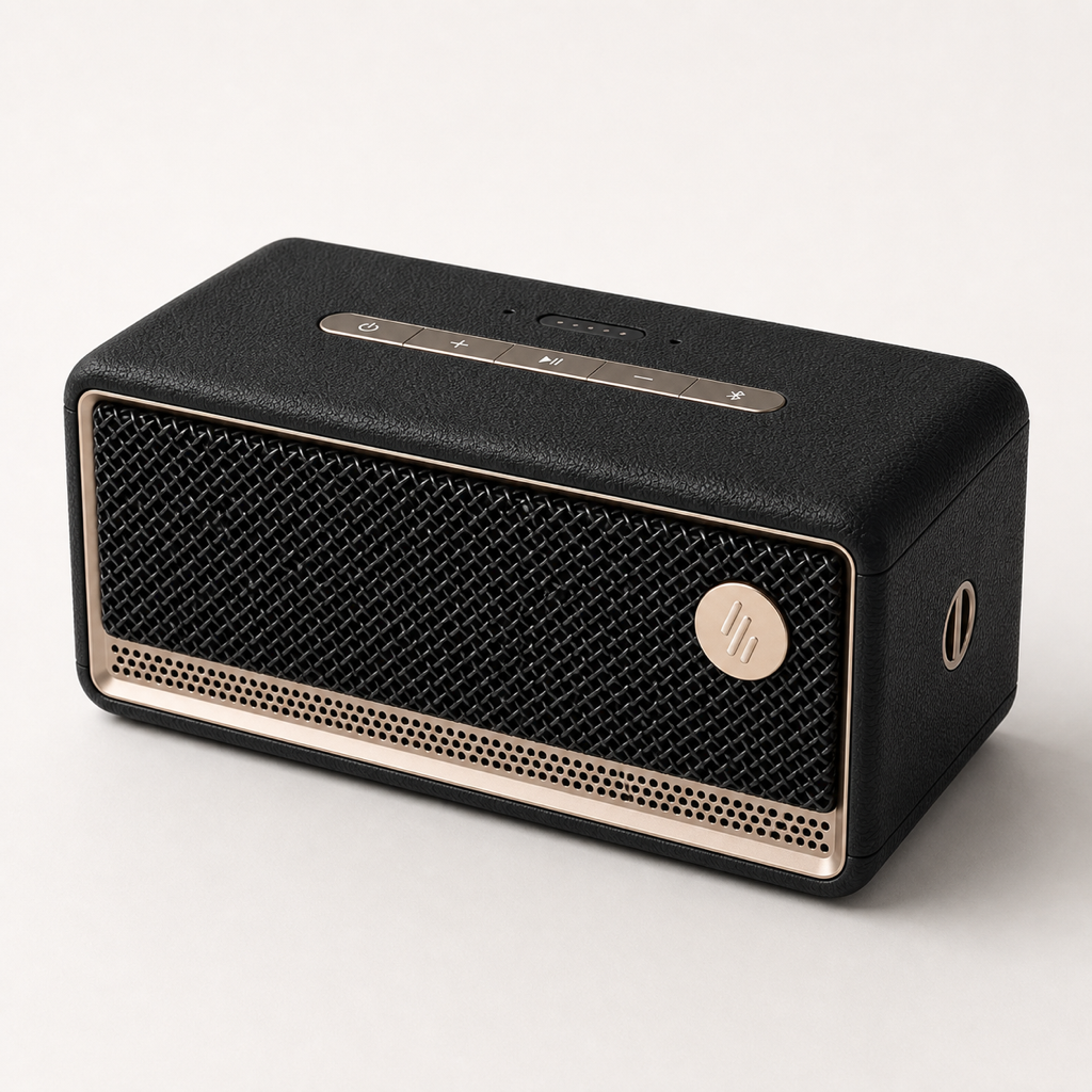 Edifier ES60 portable Bluetooth speaker in black, front view