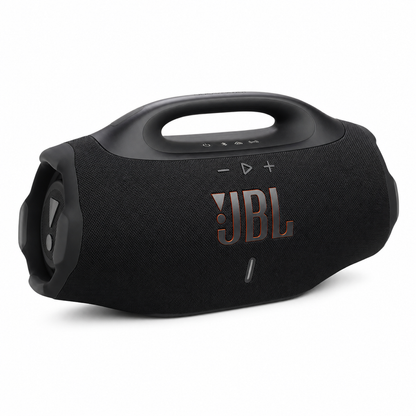 JBL Boombox 4 portable speaker in black, front view