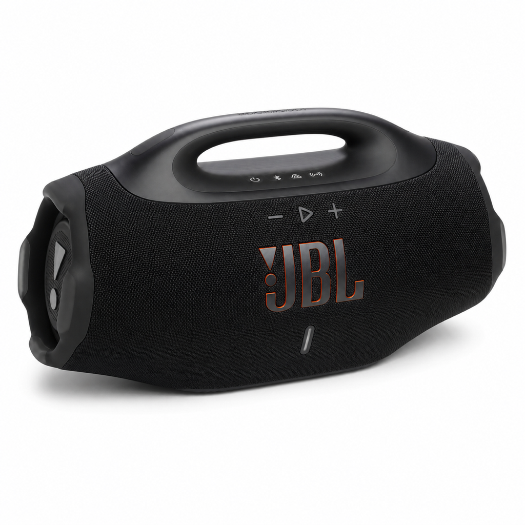 JBL Boombox 4 speaker top control buttons and Bass Boost