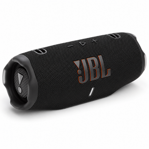 JBL Charge 6 portable speaker in black, front view