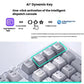 Infographic explaining the AI Dynamic Key feature on the Logitech Alto Keys K98M keyboard, which allows for one-click activation of intelligent AI tools via the Logi Options+ app.