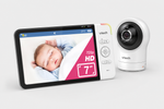 VTech RM7764HDV2 video baby monitor with 7-inch parent unit and white 1080p pan and tilt camera
